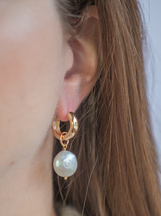 Small Coin Pearl Charm