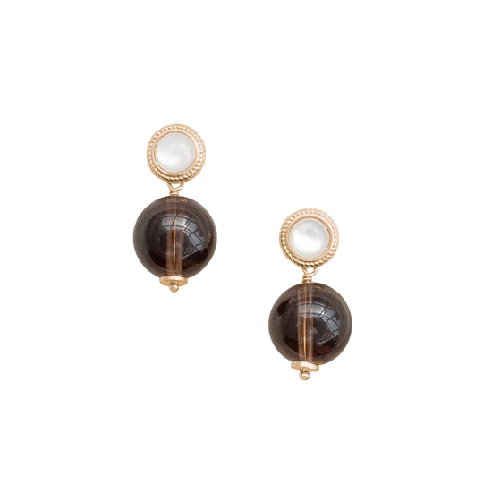 Delfina Earrings in Brown