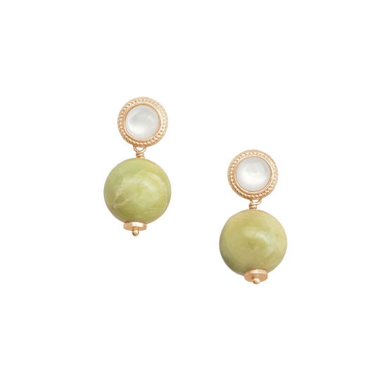 Delfina Earrings in Green