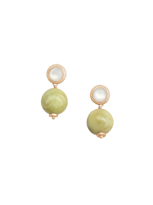 Delfina Earrings in Green
