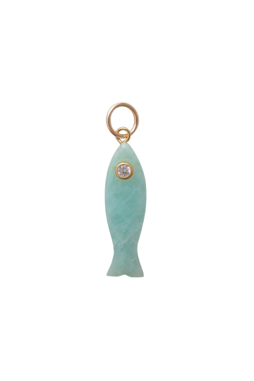 Gemstone Fish Charm