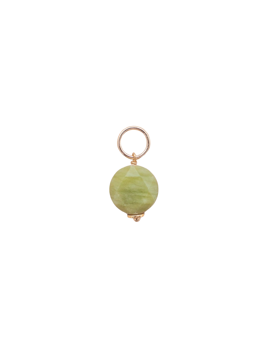 Jade Coin Charm in green