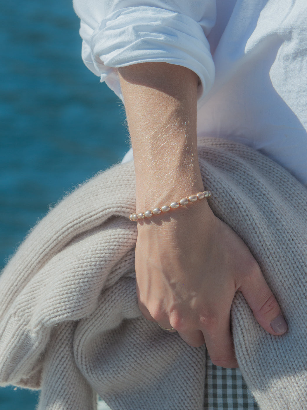 Lee Bracelet in Taupe, worn
