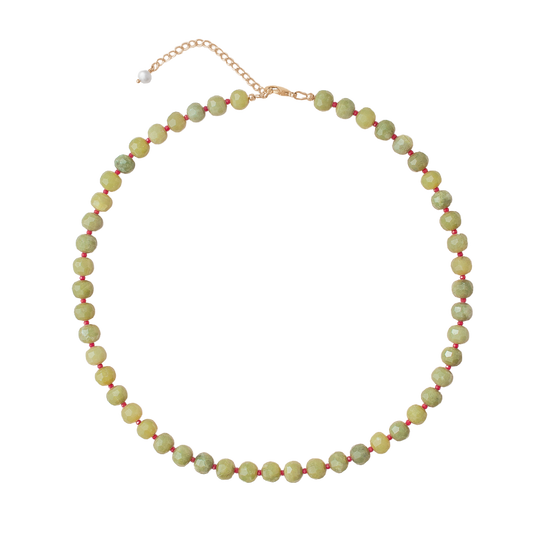 Olive Necklace in Green/Red