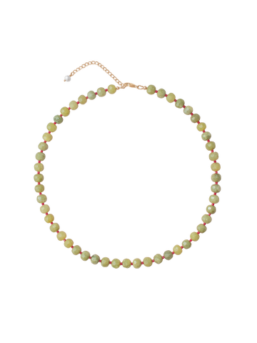 Olive Necklace in Green/Red
