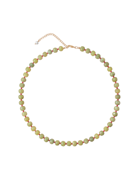 Olive Necklace in Green/Red