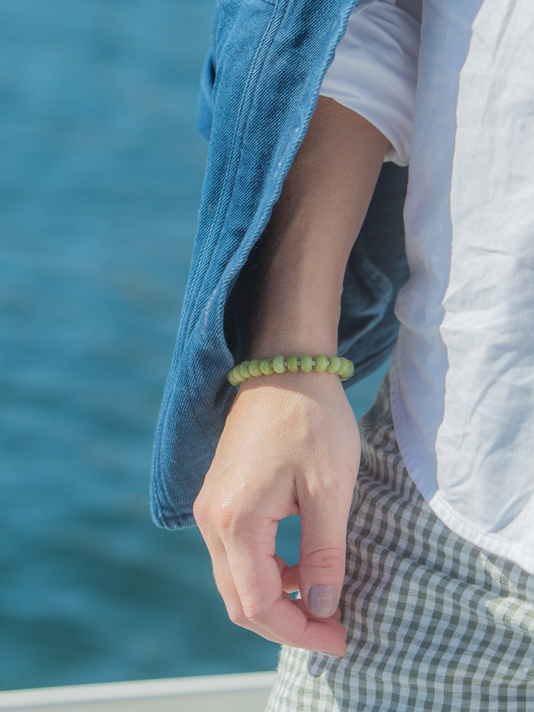 Reese Bracelet in Green, worn