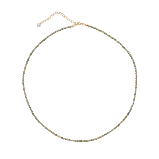 Rue Necklace in Dark Green