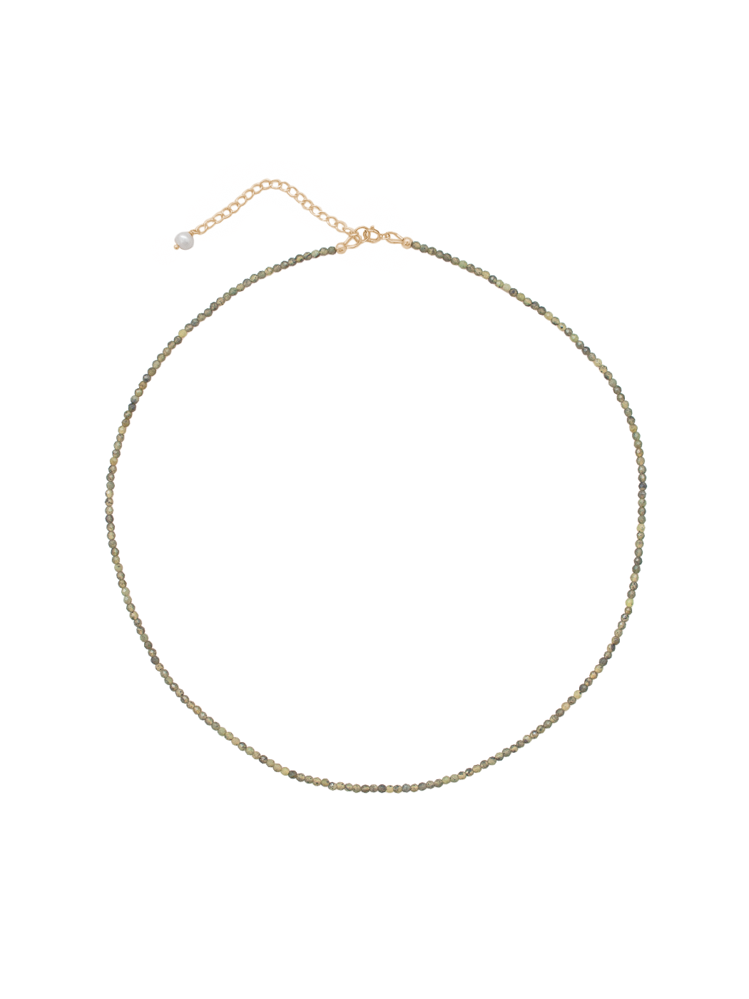 Rue Necklace in Dark Green