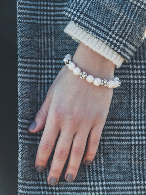pearl and crystal bracelet